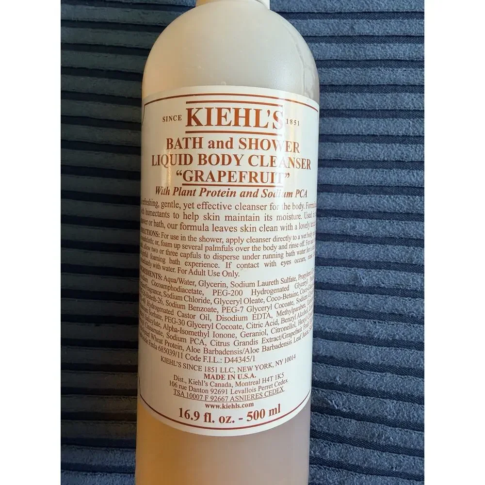 NEW Kiehl's Bath & Shower Liquid Body Cleanser Grapefruit 16.9 oz / 500ml